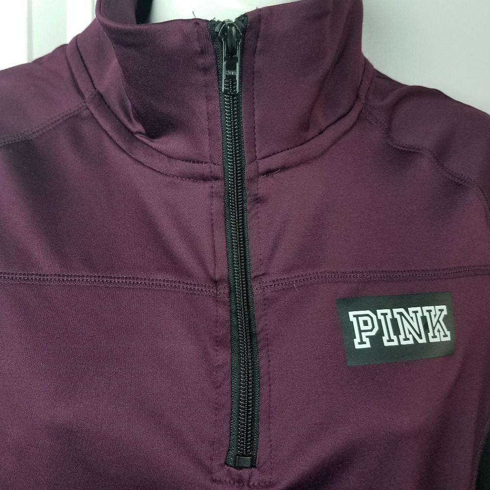 PINK by Victoria's Secret Half Zip Burgundy Tunic - Picture 4 of 8